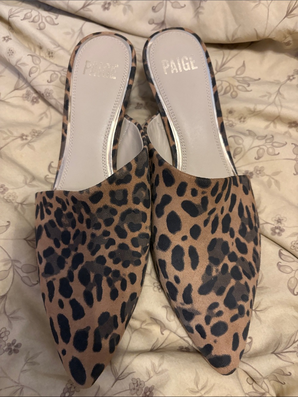 PAIGE Paloma Leopard Print Mules